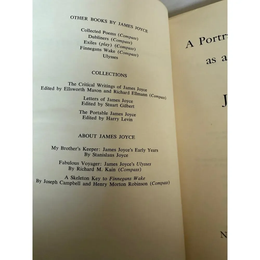 A Portrait of The Artist as a Young Man - James Joyce - 1964- Paperback